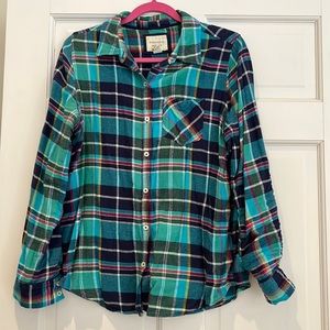 Forever 21 Plaid Button-down Longsleeve Flannel Blue, Pink, Green, Yellow, White